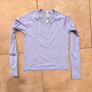 Lululemon Ebb To Street Long Sleeve Ribbed Lavender Size 8